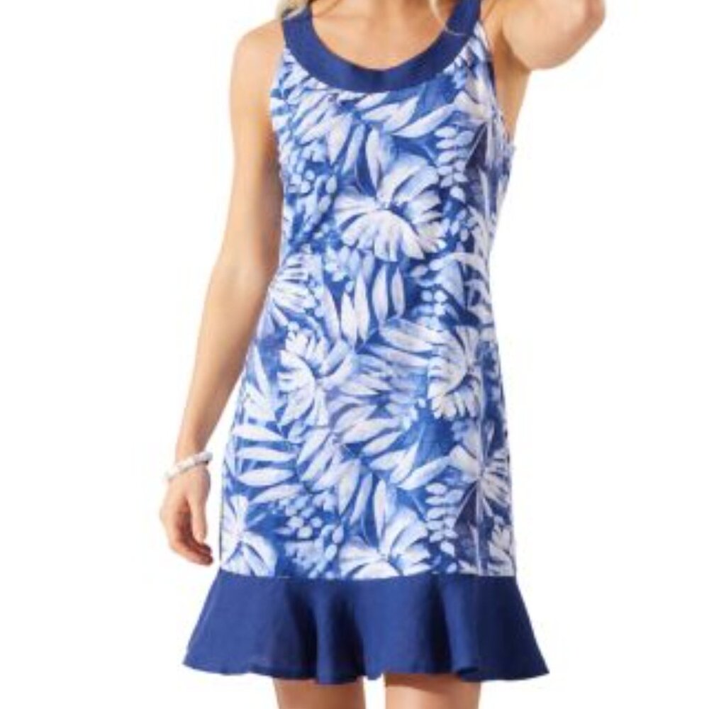 Tommy Bahama Dress  "Beleaf In You" Ruffle Hem Dress